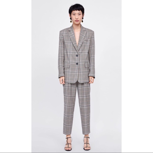 Zara Plaid Check Blazer Jacket - Picture 2 of 7